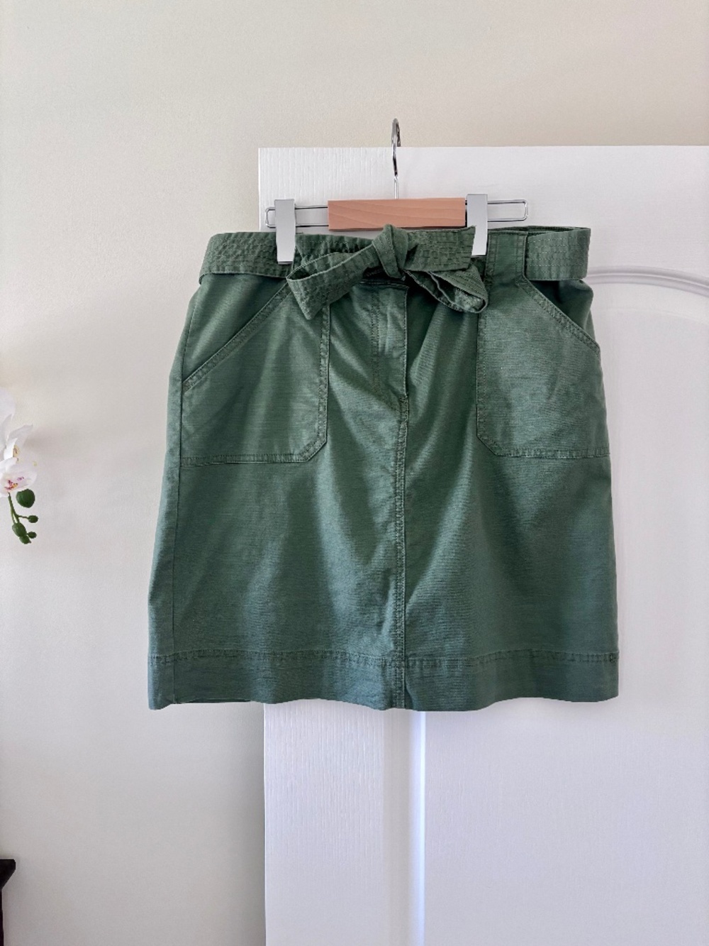 Kersh Army Green Belted Utility Skirt Women’s Size Medium